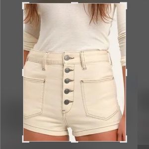 New Free People shorts size 25 color Ecru
